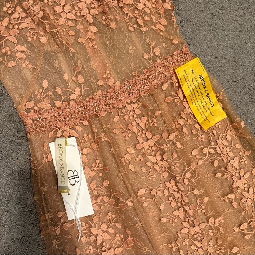 Bronx And Banco New Megan Cap Sleeve Sheer Lace Gown Size L / US 8 - Picture 10 of 16